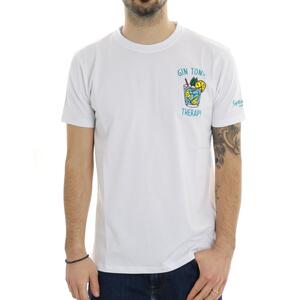 T-SHIRT GIN TONIC THERAPY SUPERCULTURE BIANCO